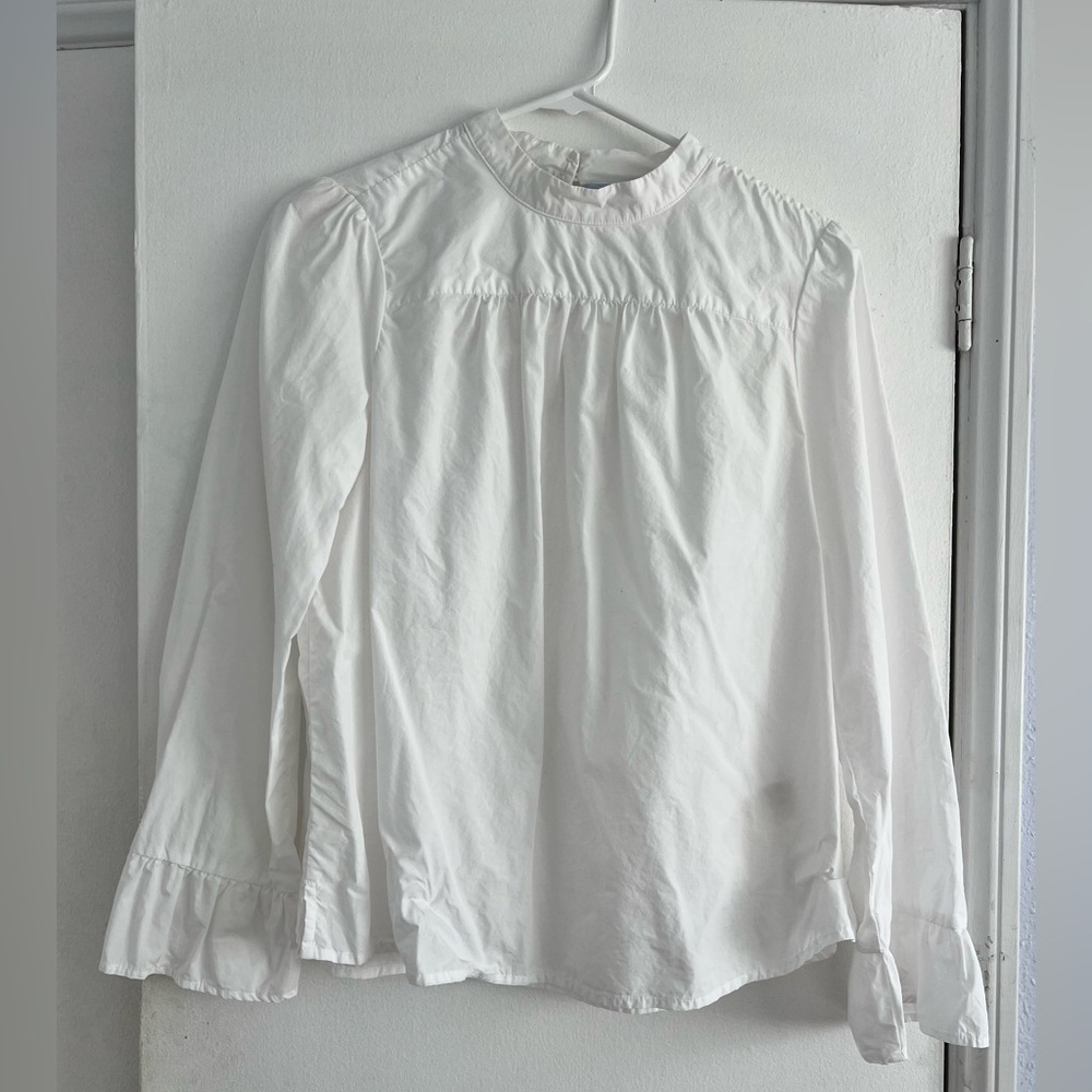 Meave Anthropologie Long Sleeve White blouse